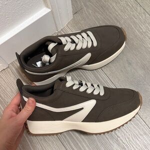 Brown and White Sneakers unworn dolce vita